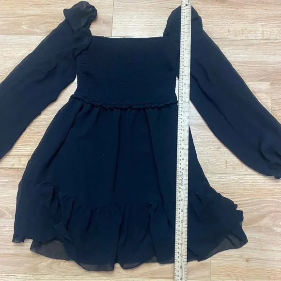 Aritzia Wilfred Tempest Black Long Sleeve Mini Dress - Picture 8 of 11